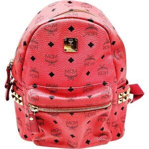 (L5) MCM Backpack Bag Pink PVC